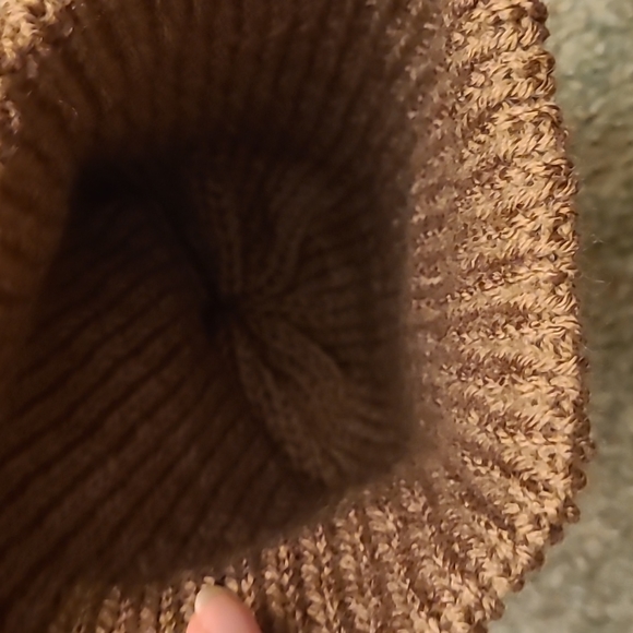 Handmade Tan Beanie - Picture 3 of 4